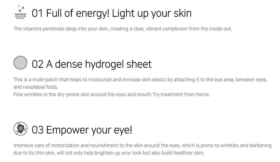 Vitamin Hydrogel Eye Patch - Benefits