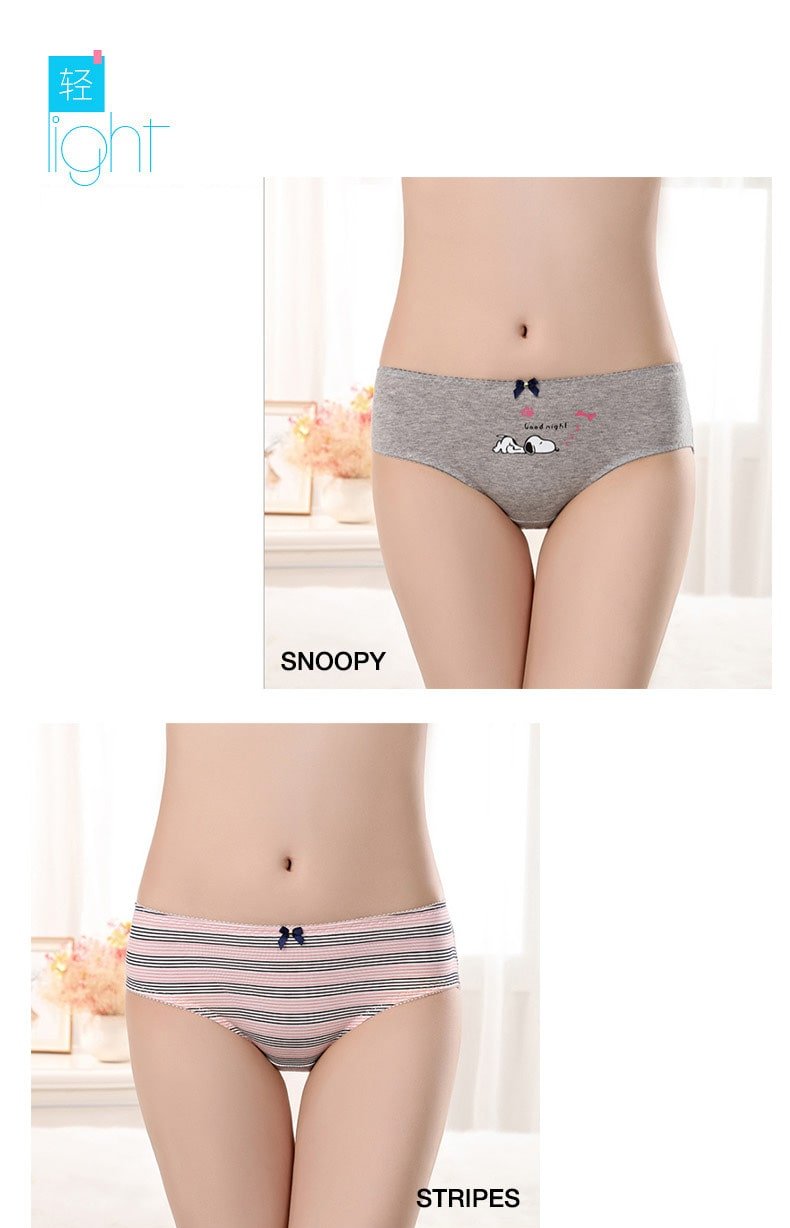Snoopy Puppy Mid-Waist Underwear - Design